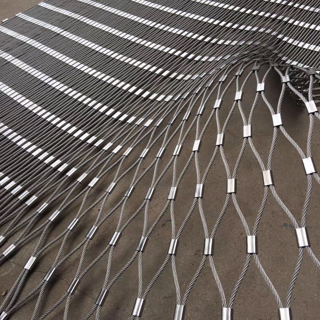 Ferrule rope net detail — crimped sleeve joint